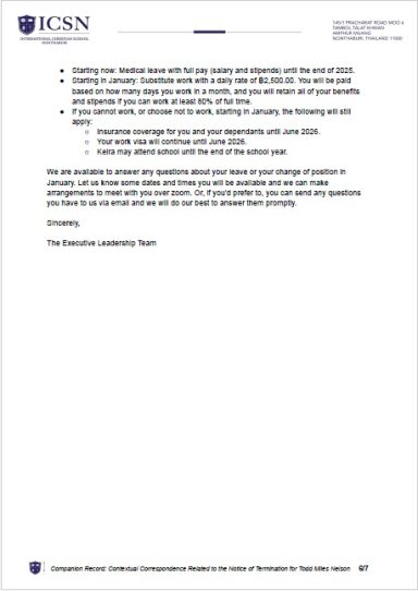 Employment Changes and Reduced Compensation Proposal ICSN employment proposal describing reassignment, daily-rate compensation, and modified duties.